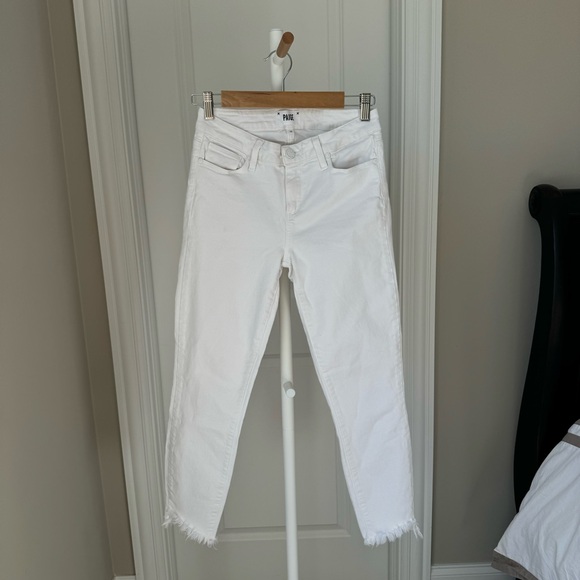 PAIGE Arched Hem Verdugo Crop in Crisp White - Picture 4 of 13